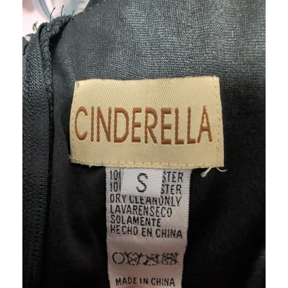 Women's Size Small Black Satin Halter Neck Formal Dress Evening Gown - Picture 6 of 12